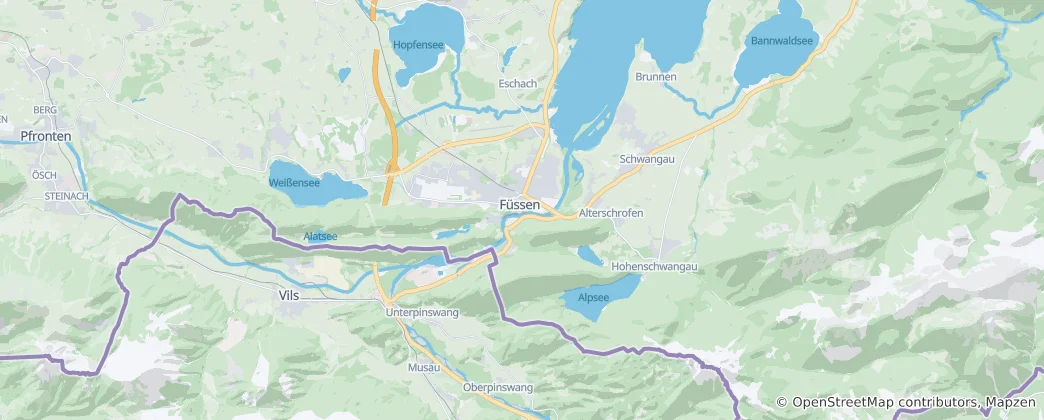 Mapa Füssen