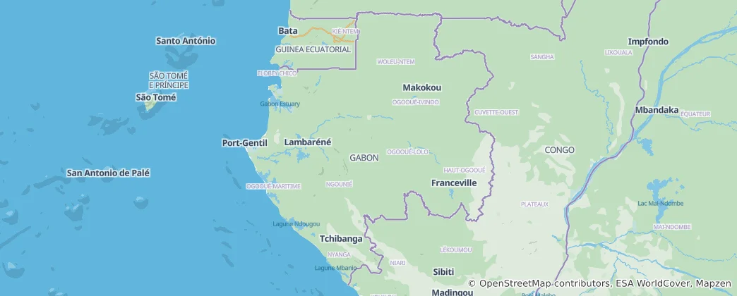 Map of Gabon