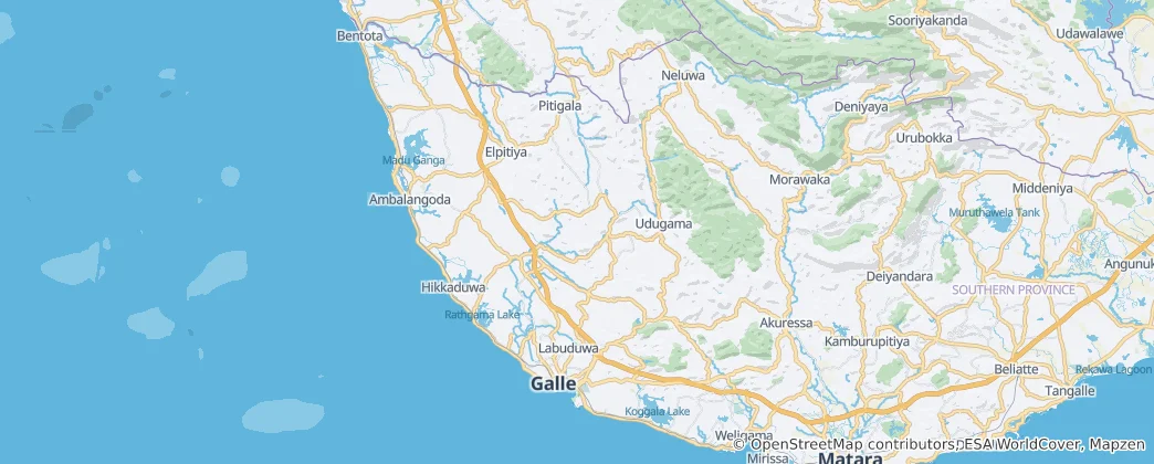 Mappa di Distretto di Galle