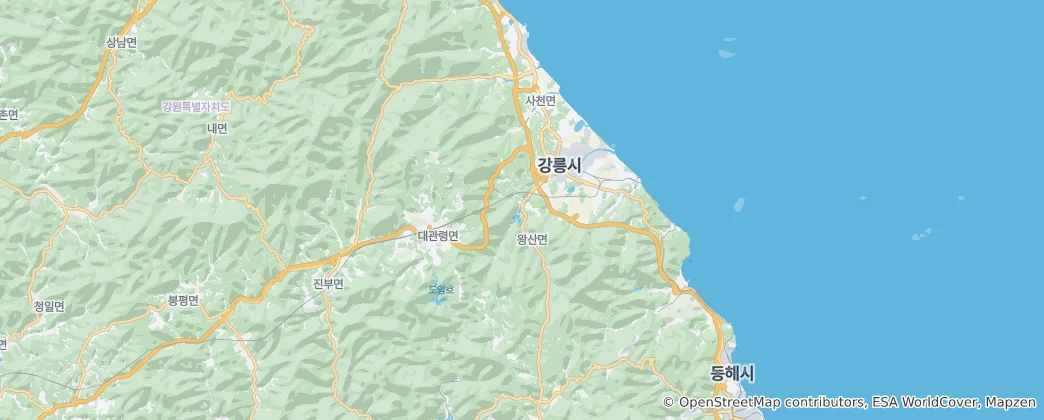 Map of Gangneung