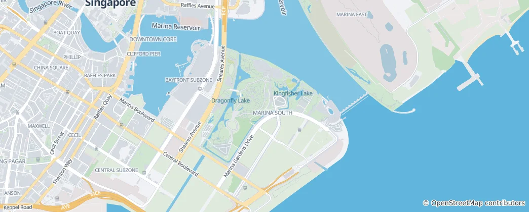 Mappa di Gardens by the Bay