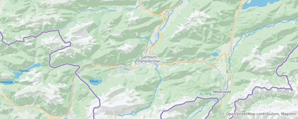 Kaart van Garmisch-Partenkirchen
