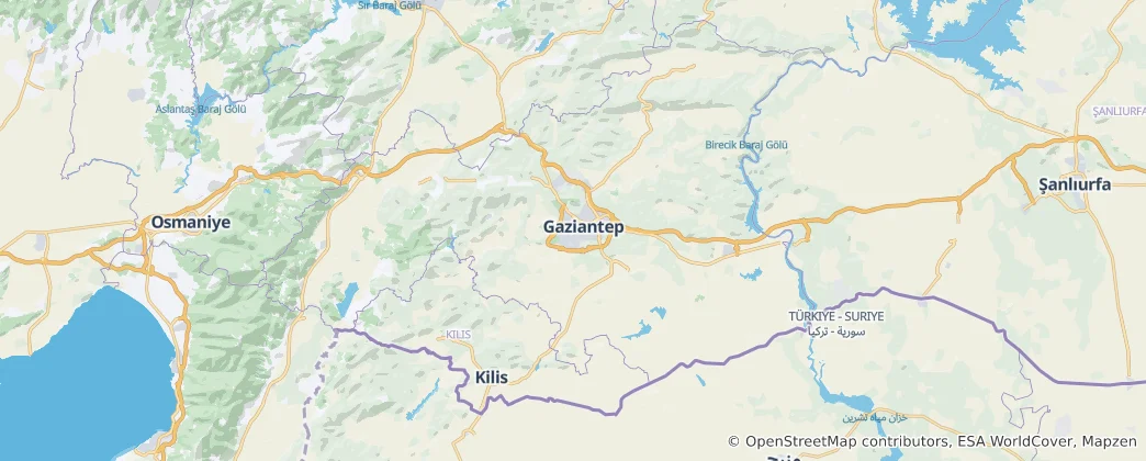 Karte von Provinz Gaziantep