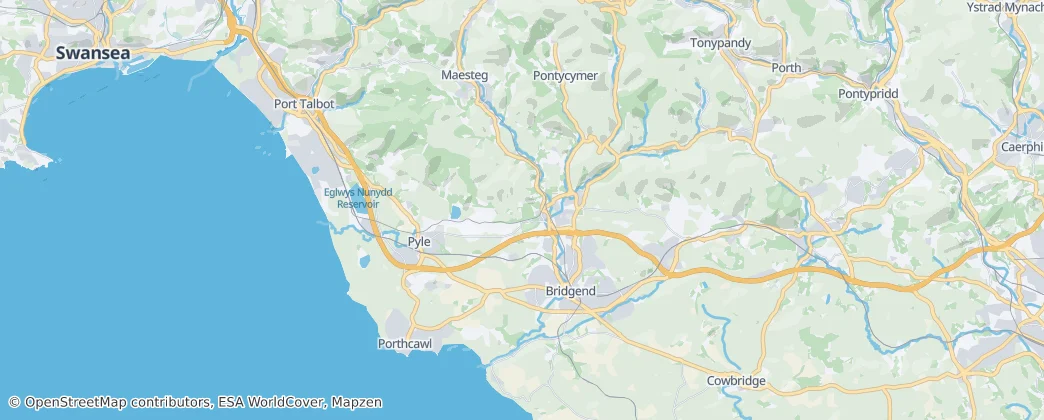 Bridgend — mapa