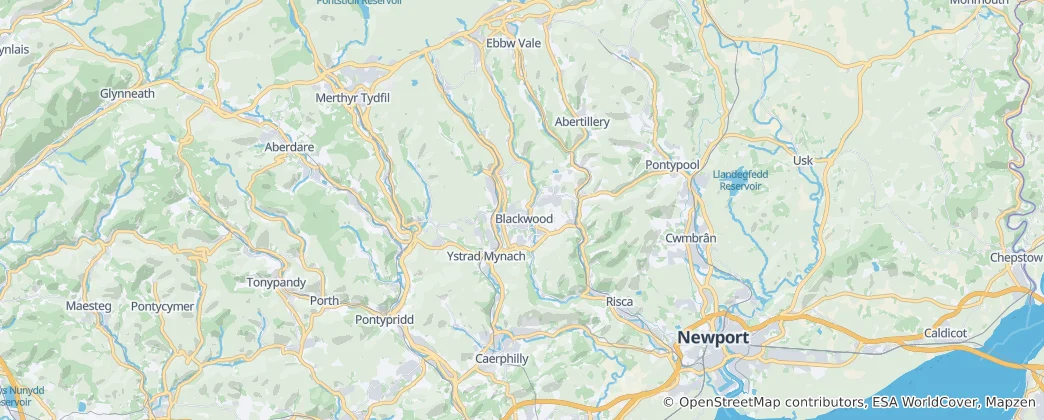 Mappa di Caerphilly