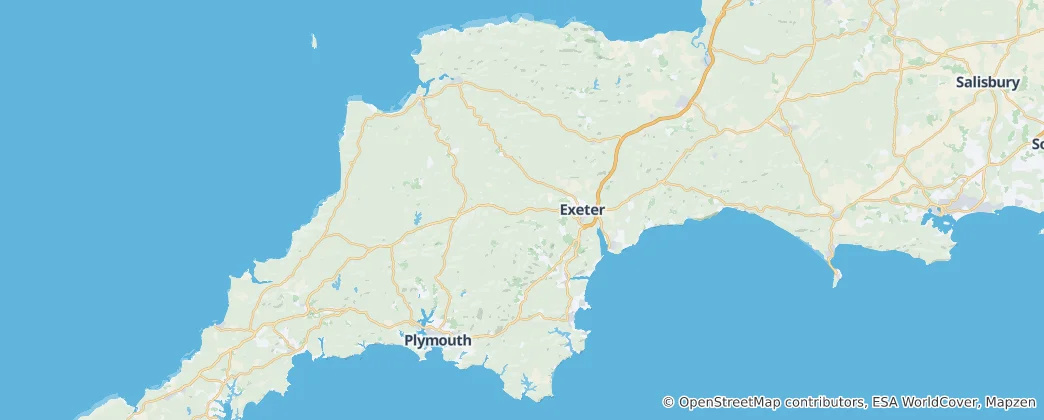 Mapa Devon