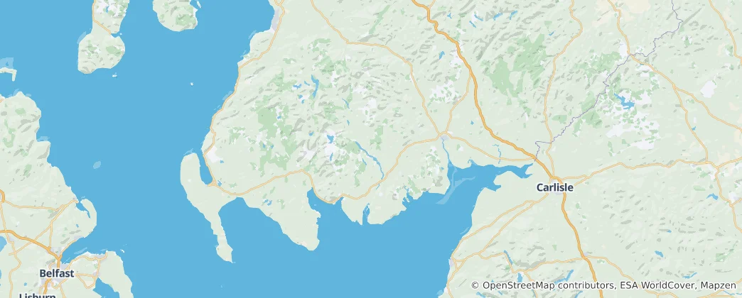 Karte von Dumfries and Galloway