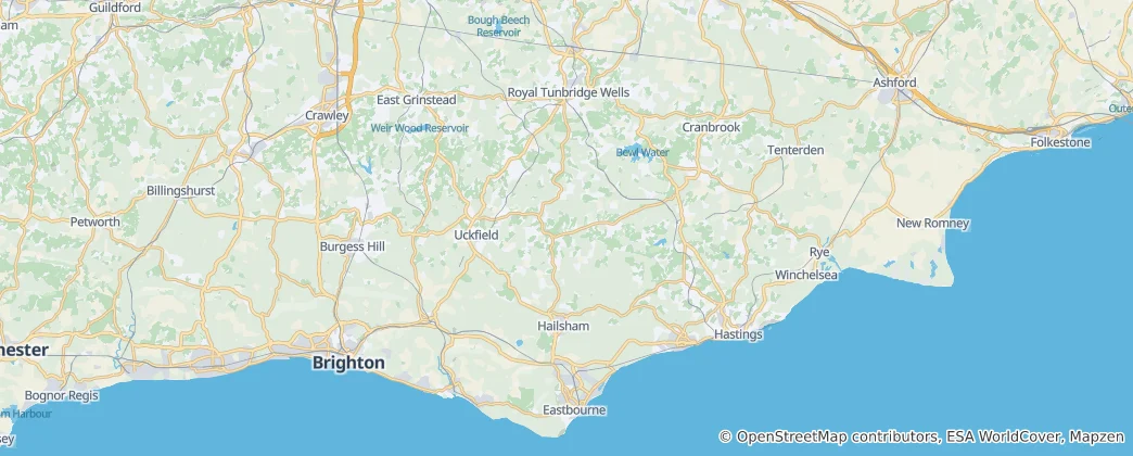 Mapa East Sussex