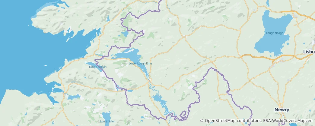Map of Fermanagh and Omagh
