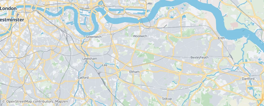 Greenwich — mapa