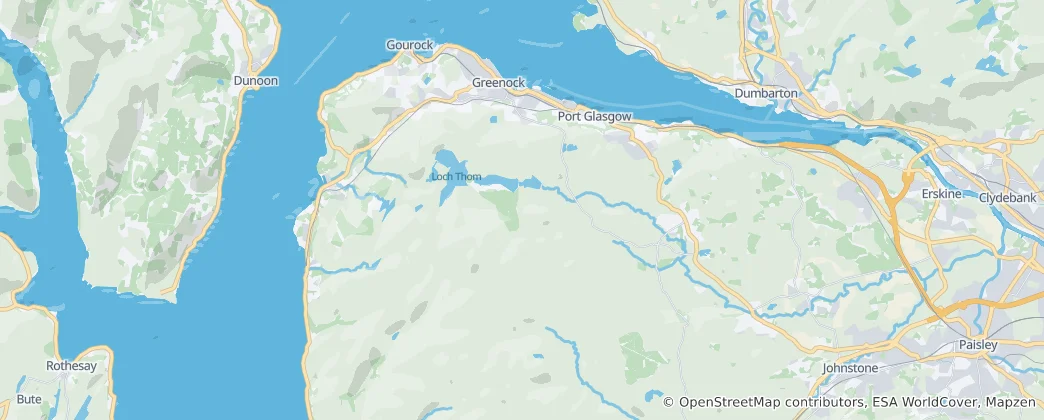 Mapa Inverclyde
