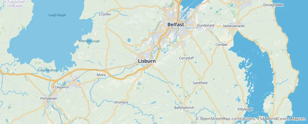 Karte von Lisburn and Castlereagh