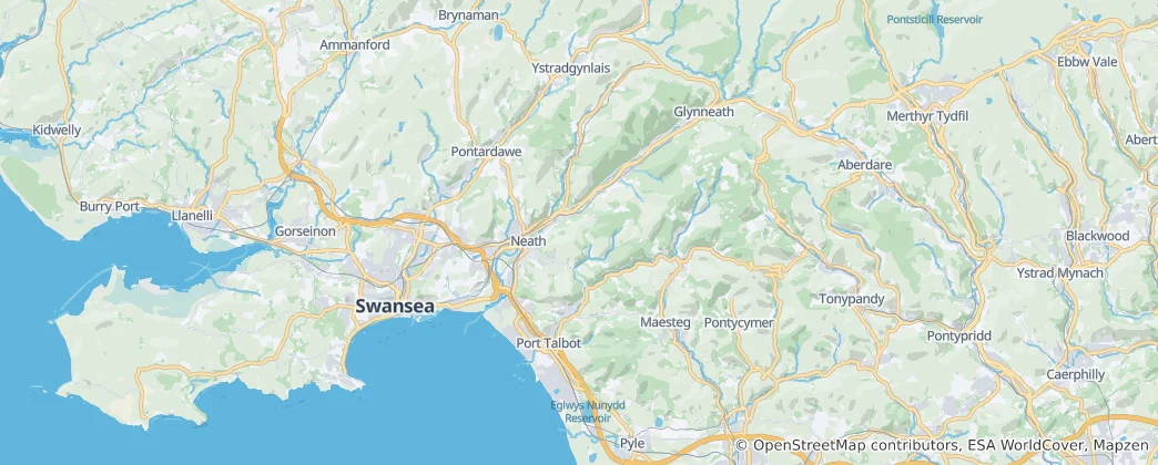 Mappa di Neath Port Talbot