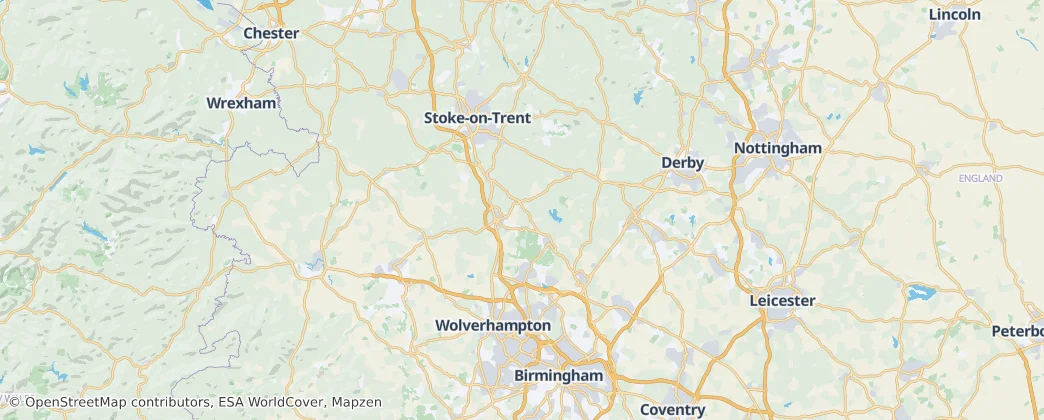 Staffordshire — 地图