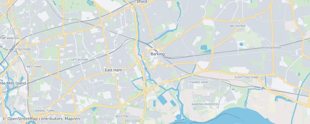 Borough londonien de Barking et Dagenham — Carte