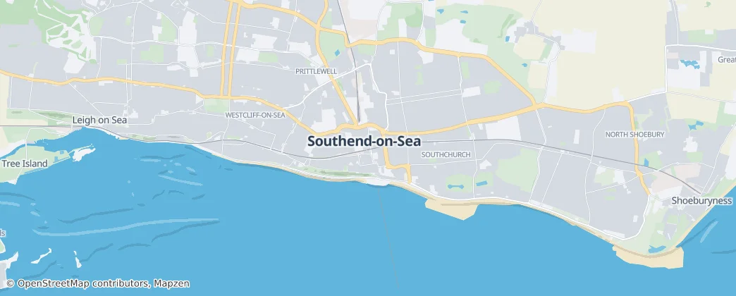 Southend-on-Sea — mapa
