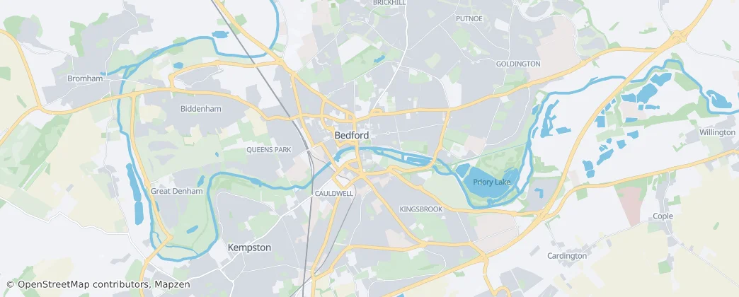 Bedford — mapa