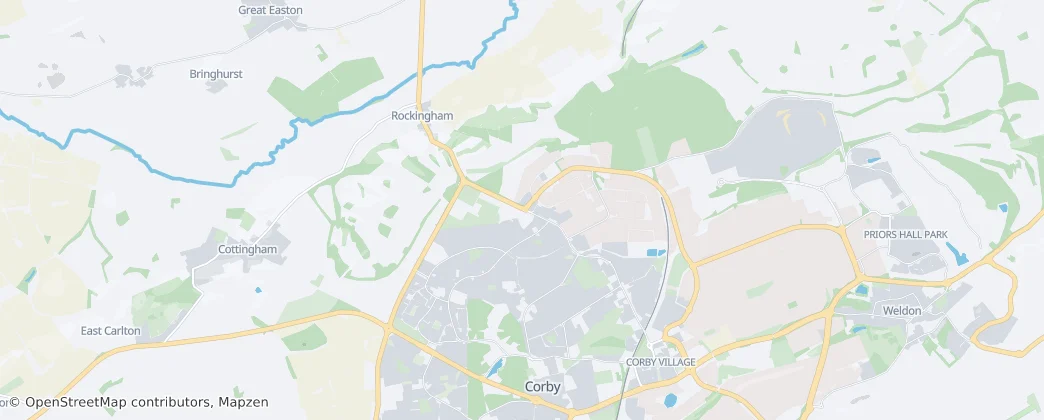Corby — mapa