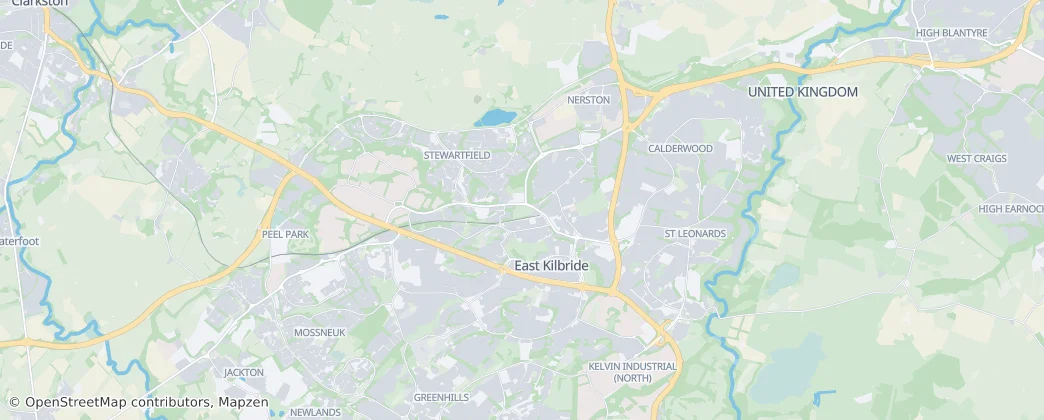East Kilbride — Mapa