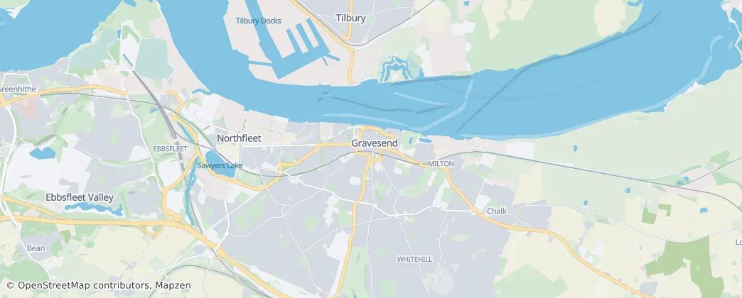 Gravesend — Map