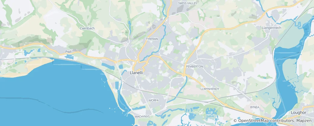 Mapa Llanelli