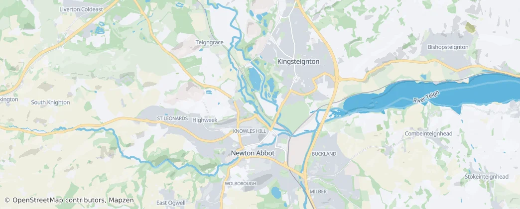 Newton Abbot — Mapa