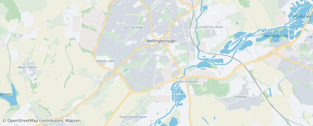 Wellingborough — mapa