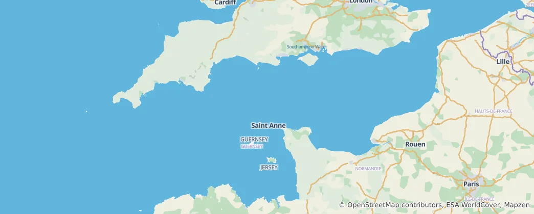 Mapa Lamanšský průliv
