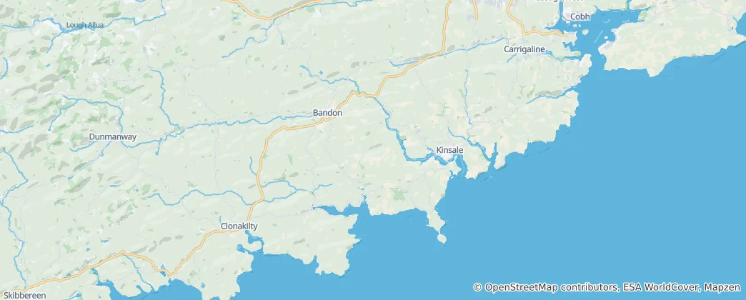 Mapa The Municipal District of Bandon-Kinsale
