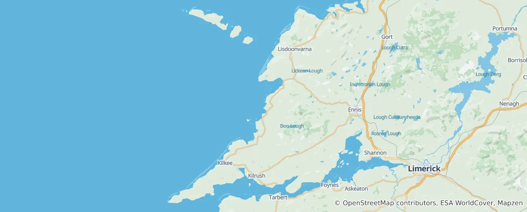 Mappa di West Clare Municipal District (2014-2019)