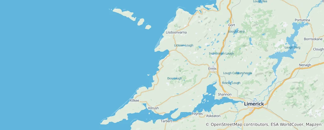 Mapa West Clare Municipal District