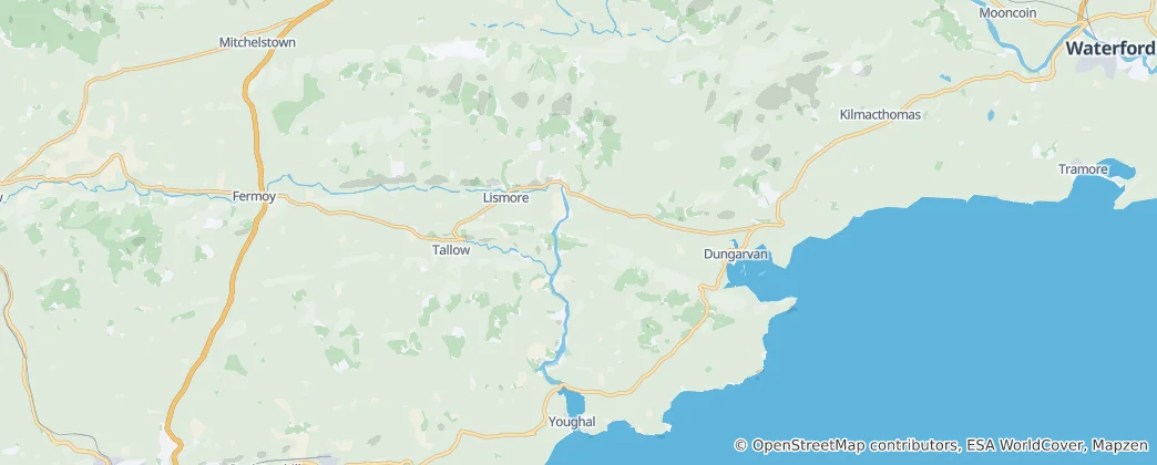 The Municipal District of Dungarvan — Lismore 지도