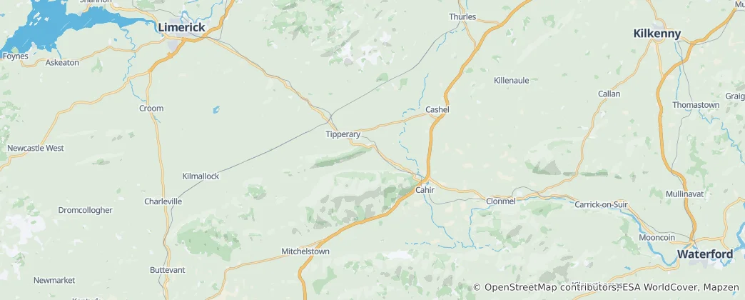 Mappa di The Municipal District of Cahir — Cashel