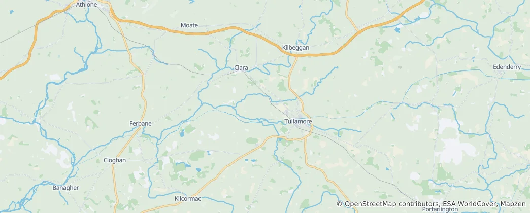 Karte von The Municipal District of Tullamore