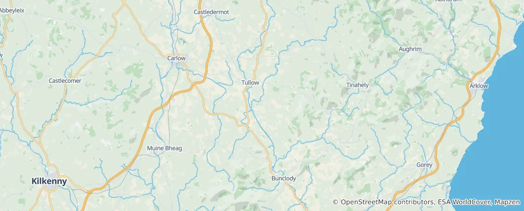 Mapa The Municipal District of Tullow
