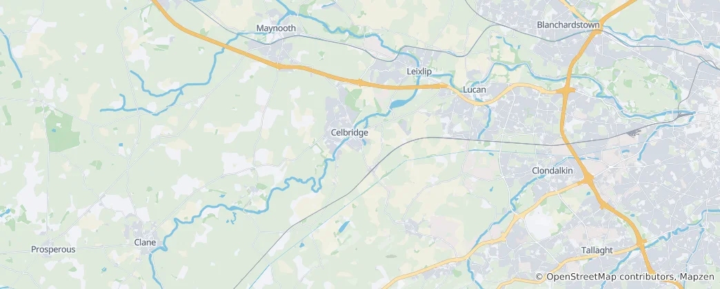 Mapa The Municipal District of Celbridge — Leixlip