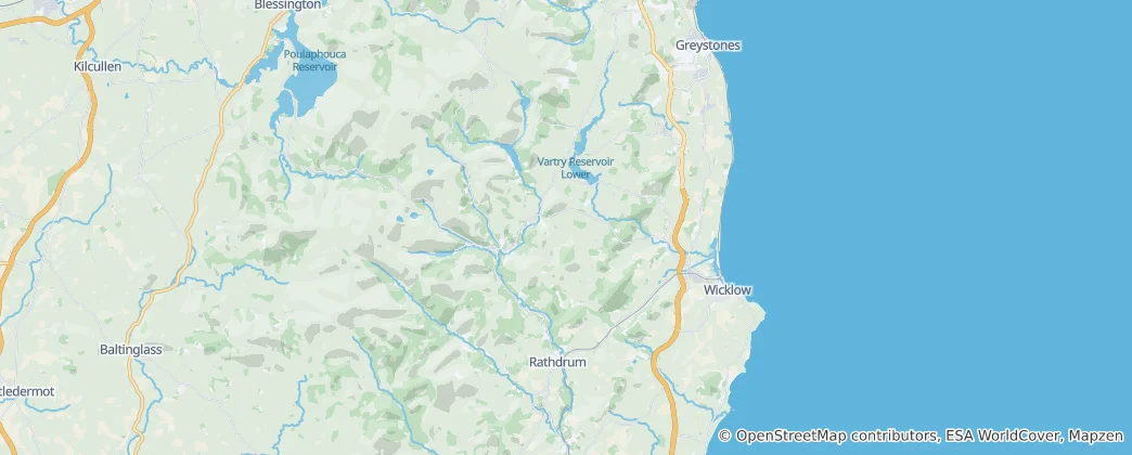 Mapa The Municipal District of Wicklow