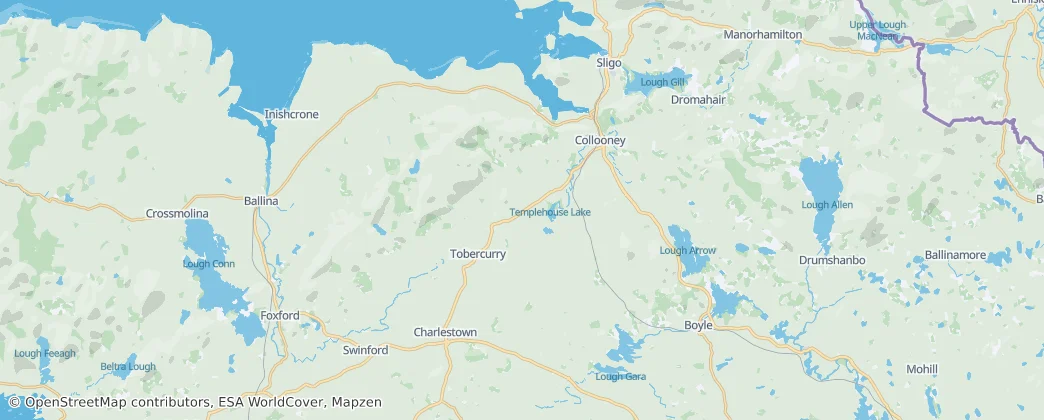 Mapa De Ballymote-Tubbercurry Municipal District