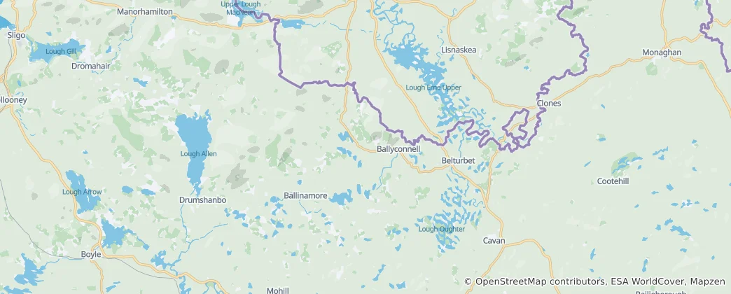 Mapa Cavan-Belturbet Municipal District