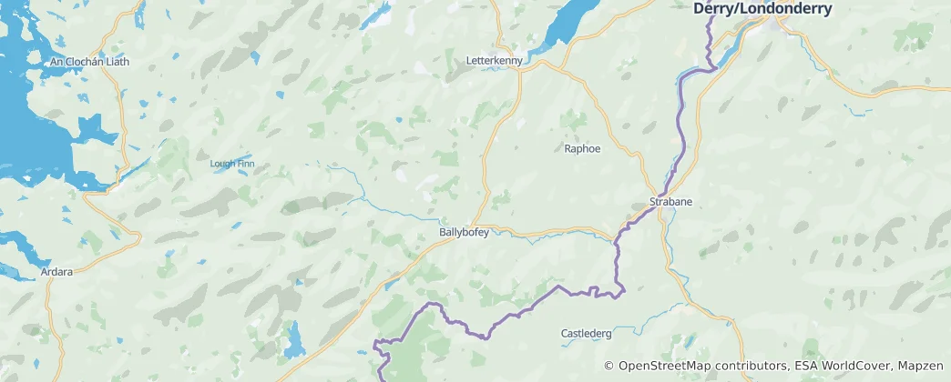 Mapa Lifford-Stranorlar Municipal District