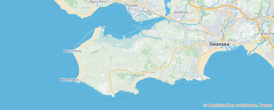 Mappa di Gower National Landscape