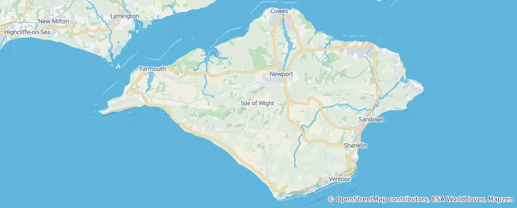 Karte von Isle of Wight National Landscape