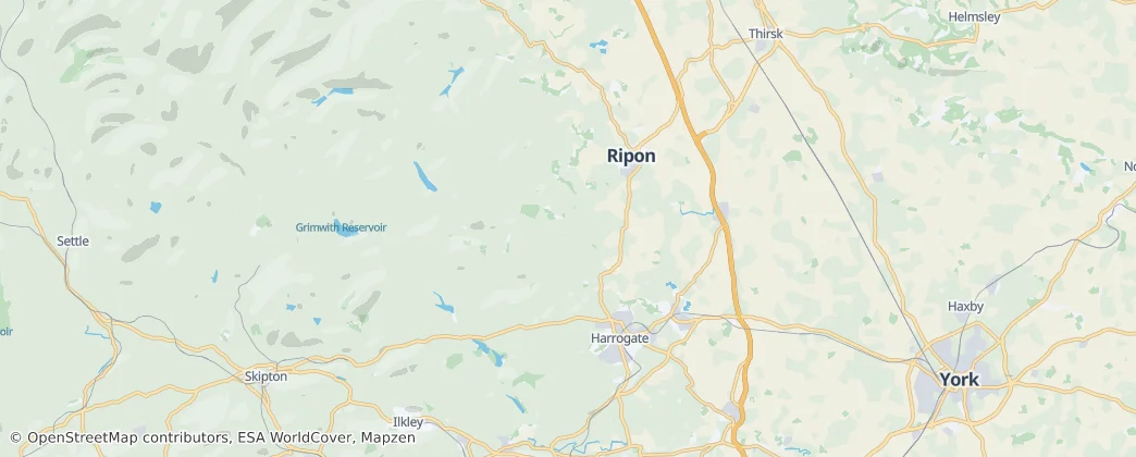Карта Nidderdale