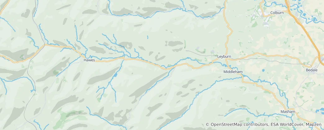 Mapa Wensleydale