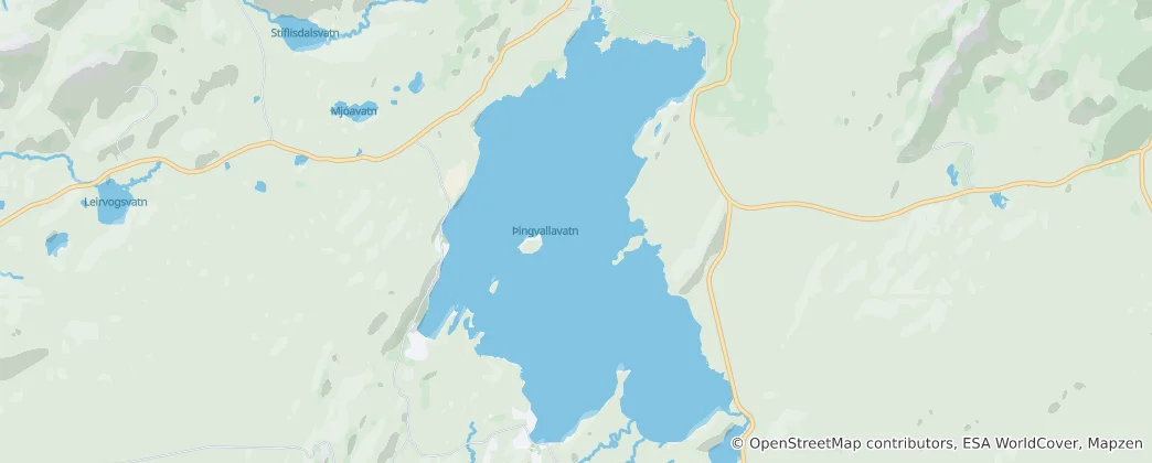 Mapa Þingvallavatn