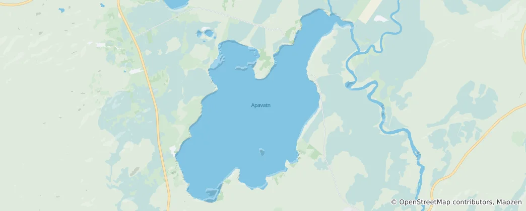 Map of Apavatn