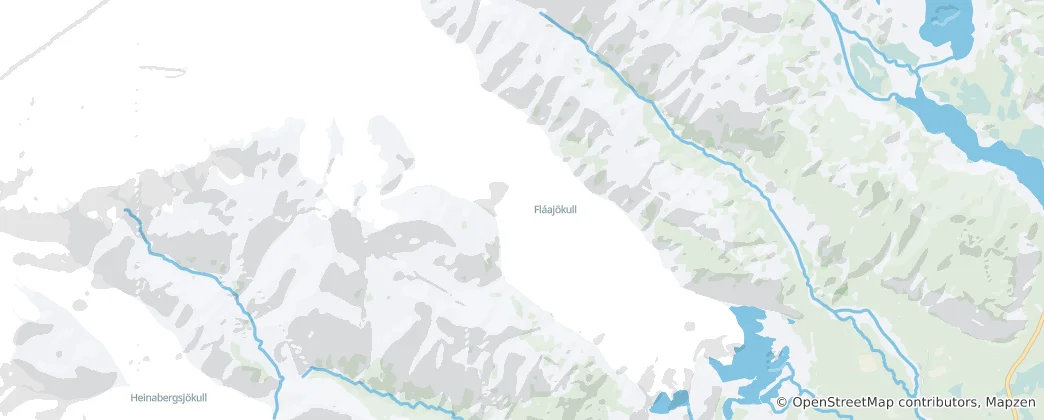 Map of Fláajökull