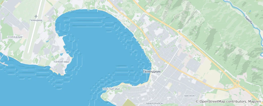 Mapa Gelendzhik Bay