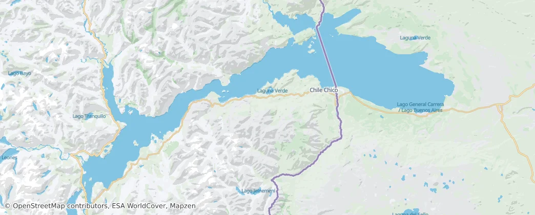 General Carrera Lake / Lake Buenos Aires — Mappa