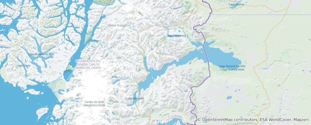 Mappa di provincia di General Carrera